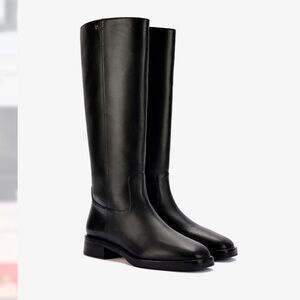 Larroudé NWT Anne classic riding Boot In Black Leather size 7